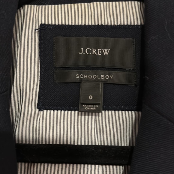 J Crew Navy Schoolboy Wool Blazer Size 0 - Picture 2 of 2